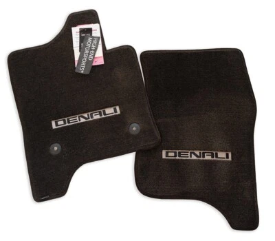 Alfombrillas delanteras GMC Sierra Denali 1500 Yukon & Yukon XL marrón oscuro 32 oz actualización Foto 1 de 4