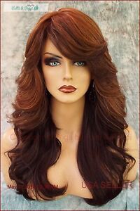 LONG WAVY HEAT FRIENDLY WIG  CLR CHOCOLATE TOFFEE GORGEOUS SEXY LONG USA 1006