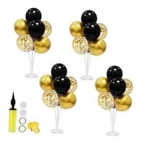 Black Gold Party Decorations Balloon Stand Centerpiece Table Black gold set4 - Picture 1 of 7