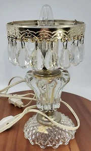 Vintage Michelotti Crystal Cranberry Boudoir/Parlor Lamp Made in Holland - Picture 1 of 9