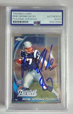ROB GRONKOWSKI Rookie Auto 2010 Topps Chrome #C112 PSA/DNA Authentic RC - Image 1 of 2