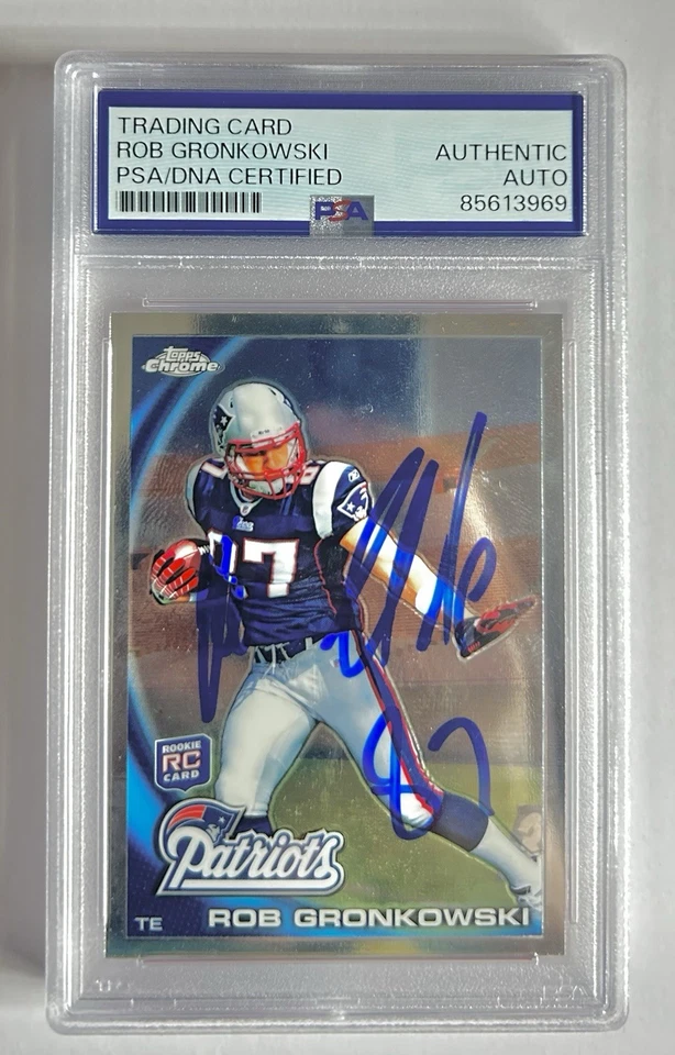 ROB GRONKOWSKI Rookie Auto 2010 Topps Cromo #C112 PSA/DNA Auténtico RC Foto 1 de 2