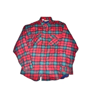 Vtg LL Bean Flannel Jacket Men's Size XXL Red Plaid Thinsulate Quilted Lined USA - Picture 1 of 7