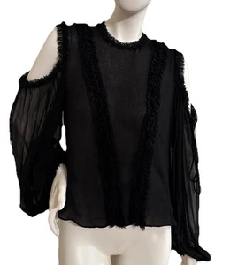 Alexis schwarz Cold Shoulder Top Größe S EINZELHANDEL $ 388 - Bild 1 von 20