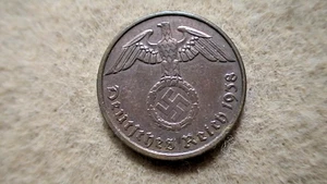 1938-A Germany 2 Pfennig Nazi coin with lots of lustre and detail - Picture 1 of 4
