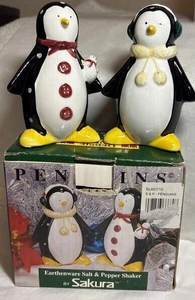 Debbie Mumm Pinguine Salz & Pfefferstreuer von Sakura - 1998 in Box - Bild 1 von 8