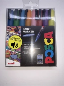 Uni POSCA Marker Pen PC-3M Fine Set of 8 Sparkling Colours - Picture 1 of 4