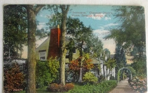 Postal prelina vintage de la década de 1910 de la casa “Inniscarra”, Saratoga Springs, Nueva York - Imagen 1 de 2