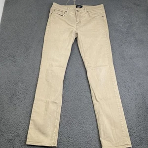 7 For All Mankind Jeans Herren 34 hellbraun khaki gerades Bein 5-Pocket Denim Reißverschluss Hosenschlitz - Bild 1 von 13