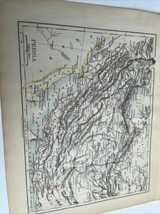 1902: Map Of Persia , Afghanistan Baluchistan WW #64 Antique Print - Picture 1 of 6