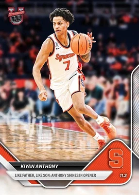Tarjeta de baloncesto Kiyan Anthony 2025-26 Bowman U NOW #4 - preventa Foto 1 de 2