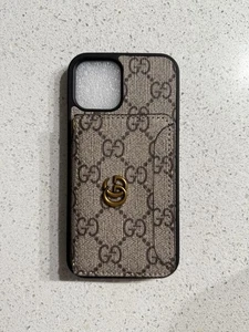 Coque téléphone Gucci iPhone 12 Pro avec porte carte - Photo 1 sur 5