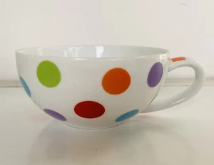 TYPHOON VINTAGE FINE PORCELAIN MULTICOLOURED POLKA DOT CUP EXC.COND - Picture 1 of 6