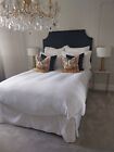 Double Divan Bed With Drawers And Navy Vevlet Headboard