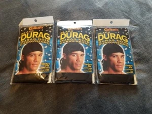 Caribana Black Durag Comfort Fit Hair Wave Cap Headwrap Tie Sport Hip Hop (3) - Picture 1 of 1