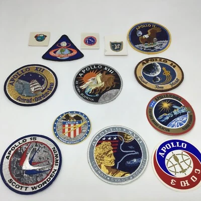 NASA Vintage APOLLO SPACE MISSIONS EMBLEME / ABZEICHEN SAMMLUNG, Stickerei  - Bild 1 von 4