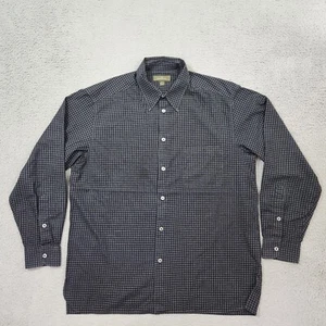 Ermenegildo Zegna Shirt Herren XL schwarz kariert langarm geknöpft vorgefertigte Baumwolle - Bild 1 von 11