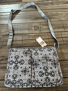 Vera Bradley Crossbody Bag On The Go Nylon Strap Plaza Tile 12" Wide 8" Tall NWT - Picture 1 of 8