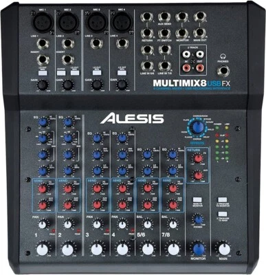Alesis MultiMix 8 USB FX 8 Channel Mixer - Image 1 of 4