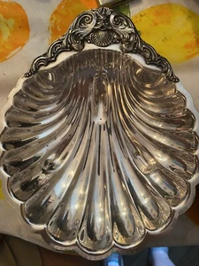 1893 F.B Rogers Silver Co. Silver Shell W/Dragon Footed Bowl  - Picture 1 of 3