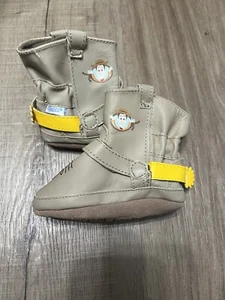Disney Baby Robeez Soft Soles Leather Cowboy Boots 6-12 mo Toy Story Woody - Picture 1 of 8