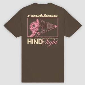 Young & Reckless Men's T-Shirt Hindsight Short Sleeve Crewneck Tee in Brown - Picture 1 of 2