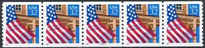 Flag Over Porch PNC5 W/A Red 1995 Low Gloss Gum Scott’s 2913 MNH PL 45444 - Picture 1 of 2