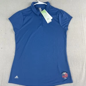 Adidas Golf Girl X Large Primegreen Short Sleeve Polo Trace Royal GQ2450 - Picture 1 of 6