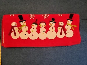 St Nicholas Square kohls Christmas Snowman And Family Kitchen Hand Towel Lovely - Picture 1 of 11