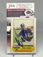 EDGAR RENTERIA 1994 Fleer Pro Cards Hand Signed Auto JSA Minor League Manatees