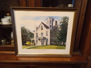 Richard Lewis Original Watercolor 72 Ham House Museum Dubuque Iowa Signed 22x18 - Picture 1 of 13