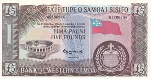 Western Samoa 5 Pounds ND 1967 /2020 P 15 RP GEM UNC*** - Picture 1 of 2