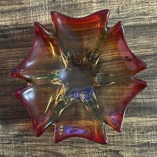 Vintage Murano Art Glass Bowl Candy Dish 7.5”