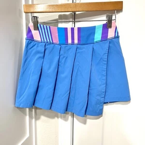Ivivva by Lululemon Skort Girls 12 Blue Pleated Pickleball Tennis Golf - Picture 1 of 10