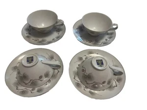 Narumi China Japan Discontinued Pinehurst Pattern 5082 Set Of 4 Cups & Saucers - Picture 1 of 8