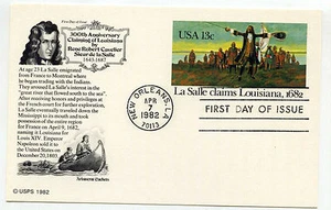 UX95 LaSalle claims Louisiana 1682, Aristocrat Cachets, FDC - Picture 1 of 1