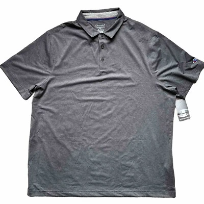 Champion Men's 2XL Polyester Cotton Polo Short Sleeve Button Shirt - Image 1 of 3