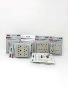 6-Outlet Grounded Wall Adaptor Indoor Multi Plug Wall Tap Power-UL Listed-6 pack - Picture 1 of 5