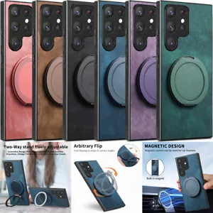 For Samsung S24 S23 FE S22 Ultra Plus S21 Note 20 Magnetic Stand Ring Case Cover - Picture 1 of 84