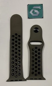 Bracelet sport Apple Watch Nike 45 mm (42/44/49) authentique OEM gris olive/noir S/M - Photo 1 sur 8