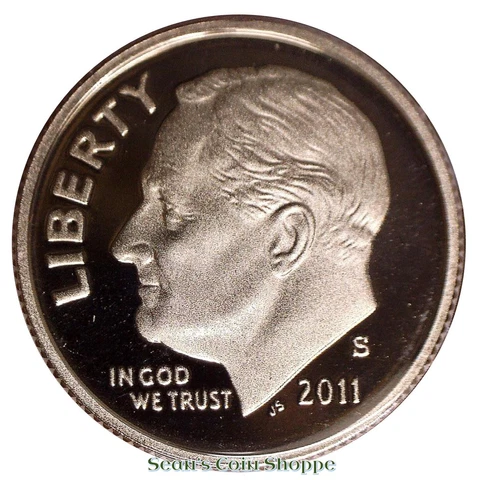 2011 S Clad Roosevelt Dime 10C Gem Deep Cameo Proof San Francisco Free Shipping! Cover