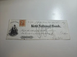 R15c - Kent National Bank - Bank Check - Chestertown MD - 1867 - Picture 1 of 1