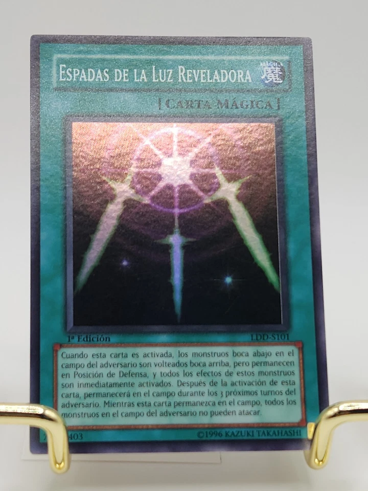 Yugioh Swords Of Revealing Light LOB-S101 1st Edition Super Rare Spanish Very LP - Image 1 of 4