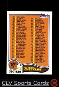 Fußball Sport Topps Checkliste: 397-528 Near Mint or Better - Bild 1 von 2