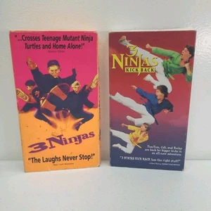 Lot Of 2 VHS 3 Ninjas & 3 Ninjas Kick Back Tested - Bild 1 von 23