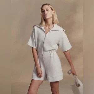Varley Caldwell Doublesoft Playsuit Romper in Ivory Marl size XS $188 - Picture 1 of 15