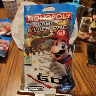 TANOOKI MARIO Monopoly Gamer Power Pack Game Token e cartão Nintendo - Imagem 1 de 2