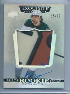 Matias Maccelli 4 CLR Exquisite Rookie Patch Auto /63 2022-23 Upper Deck The Cup - Picture 1 of 2