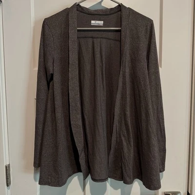 Cárdigan gris Columbia tejido frente abierto para mujer talla pequeña Foto 1 de 4