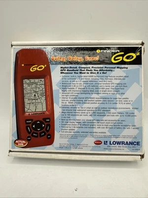 TESTED Lowrance I Finder GO2 Handheld GPS Personal Mapping GPS 16 Channel Red - Image 1 of 4